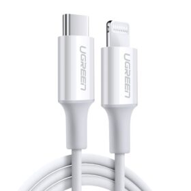 Laadimisjuhe Ugreen US171 MFi USB-C to Lightning 3A 1.0m valge