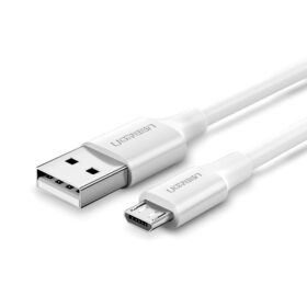 Laadimisjuhe Ugreen US289 USB to MicroUSB 2A 1.0m valge