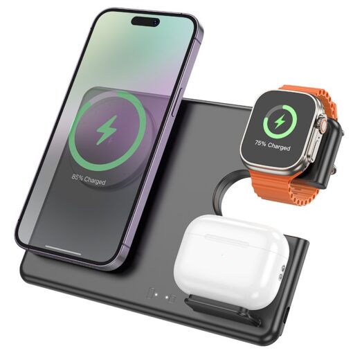 Juhtmeta laadija Hoco CQ1 (Apple) 3-in-1 must