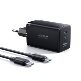 Laadija Joyroom JR-TCG01 65W GaN 2xUSB-C/USB-A + USB-C to USB-C cable 1.2m must