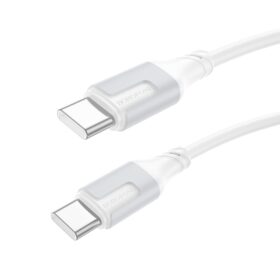 Laadimisjuhe Borofone BX101 60W USB-C to USB-C 1.0m valge