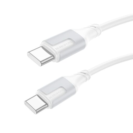 Laadimisjuhe Borofone BX101 60W USB-C to USB-C 1.0m valge