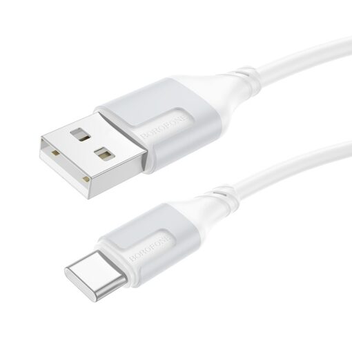 Laadimisjuhe Borofone BX101 USB-A to USB-C 1.0m valge