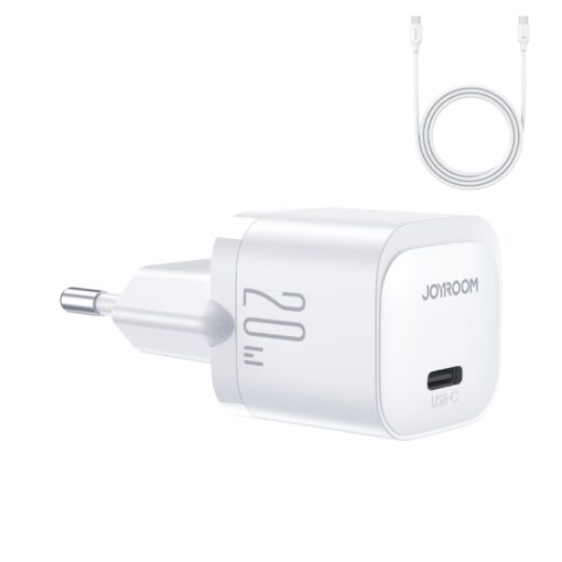 Laadija Joyroom JR-TCF02 20W USB-C + USB-C to USB-C cable 1.0m valge