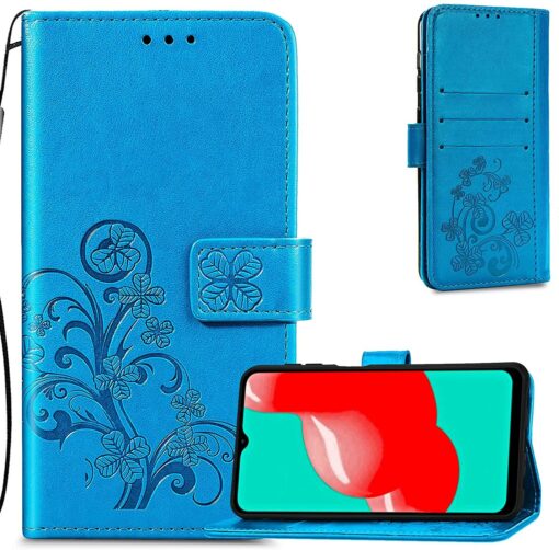 Telefoniümbris Flower Book Samsung A556 A55 5G sinine