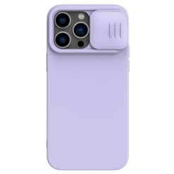 Telefoniümbris Nillkin CamShield Silky Silicone Apple iPhone 15 Plus helelilla