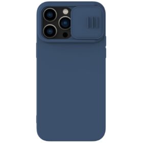 Telefoniümbris Nillkin CamShield Silky Silicone Apple iPhone 15 Pro Max tumesinine