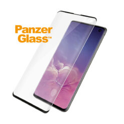 Ekraanikaitseklaas Samsung Galaxy S10, sõrmejäljetoega, ümbrisesõbralik, must, PanzerGlass