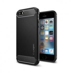 Kaitseümbris Rugged Armor, Apple iPhone 5 / 5S / SE (2016), must, Spigen