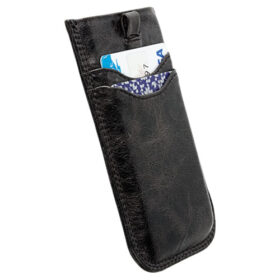 Kott Tumba, L Long, Apple iPhone 5 / 5C / 5S / SE (2016), naturaalsest nahast, must, Krusell