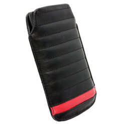 Kott Idre, L, Apple iPhone 4 / 4S, naturaalsest nahast, must / punane, Krusell