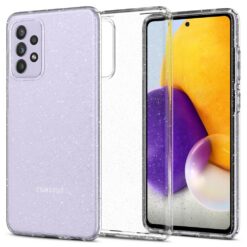 Kaitseümbris Liquid Crystal Glitter, Samsung Galaxy A72, läbipaistev, sädelusega, Spigen