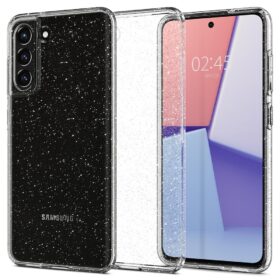 Kaitseümbris Liquid Crystal Glitter, Samsung Galaxy S21 FE 5G, läbipaistev, sädelusega, Spigen