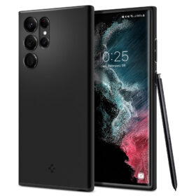 Kaitseümbris Thin Fit, Samsung Galaxy S22 Ultra 5G, õhuke, must, Spigen