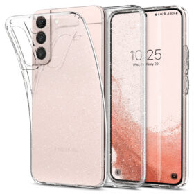 Kaitseümbris Liquid Crystal Glitter, Samsung Galaxy S22 5G, läbipaistev, sädelusega, Spigen