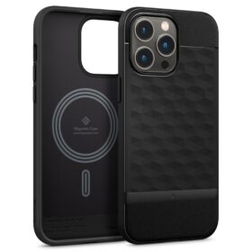 Kaitseümbris Caseology Parallax Mag, Apple iPhone 14 Pro Max, must, MagSafe, Spigen