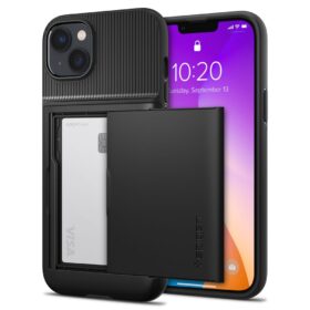 Kaitseümbris kaarditaskuga Slim Armor CS, Apple iPhone 14 Plus, must, Spigen