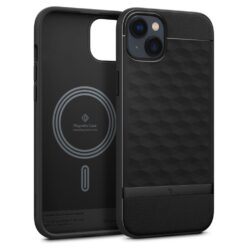 Kaitseümbris Caseology Parallax Mag, Apple iPhone 14 Plus, must, MagSafe, Spigen