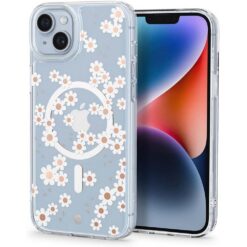 Kaitseümbris Cyrill Cecile Mag, Apple iPhone 14 Plus, läbipaistev valge lilleline, MagSafe, Spigen