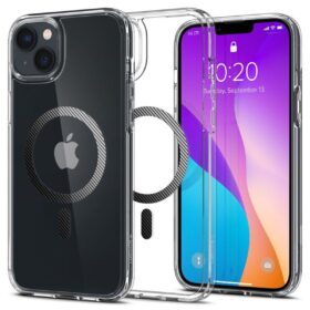 Kaitseümbris Ultra Hybrid MagFit, Apple iPhone 14, läbipaistev carbon fiber MagSafe ringiga, Spigen