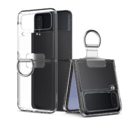 Kaitseümbris sõrmehoidjaga Thin Fit Ring, Samsung Galaxy Z Flip4, läbipaistev, õhuke, Spigen