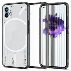 Kaitseümbris Ultra Hybrid, Nothing Phone (1), läbipaistev tumehalli äärega, Spigen