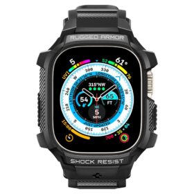 Kaitseümbris kellarihmaga Rugged Armor Pro, Apple Watch Ultra 2 / Ultra, must, Spigen