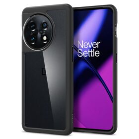 Kaitseümbris Ultra Hybrid, OnePlus 11, läbipaistev musta äärega, Spigen