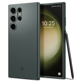 Kaitseümbris Thin Fit, Samsung Galaxy S23 Ultra, tumeroheline, õhuke, Spigen