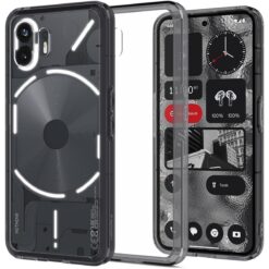 Kaitseümbris Ultra Hybrid, Nothing Phone (2), läbipaistev tumehalli äärega, Spigen