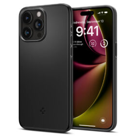Kaitseümbris Thin Fit, Apple iPhone 15 Pro Max, must, õhuke, Spigen
