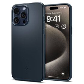 Kaitseümbris Thin Fit, Apple iPhone 15 Pro Max, sinakashall (Metal Slate), õhuke, Spigen