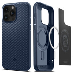 Kaitseümbris Mag Armor, Apple iPhone 15 Pro Max, tumesinine, MagSafe, Spigen