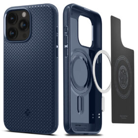 Kaitseümbris Mag Armor, Apple iPhone 15 Pro Max, tumesinine, MagSafe, Spigen