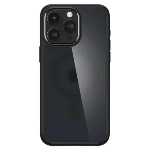 Kaitseümbris Ultra Hybrid MagFit, Apple iPhone 15 Pro, matt läbipaistev musta ääre ja MagSafe ringiga, Spigen - Image 2