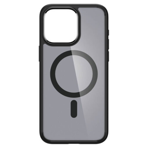 Kaitseümbris Ultra Hybrid MagFit, Apple iPhone 15 Pro, matt läbipaistev musta ääre ja MagSafe ringiga, Spigen - Image 3