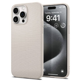 Kaitseümbris Liquid Air, Apple iPhone 15 Pro, beež, Spigen