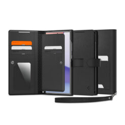 Kaitseümbris kaanega Wallet S Plus, Samsung Galaxy S24 Ultra, must, Spigen