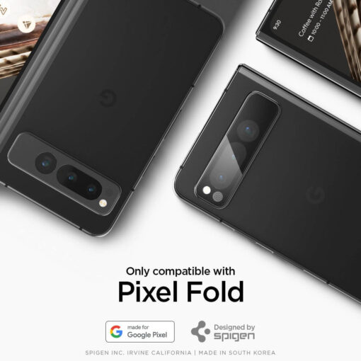 Tagakaamerate kaitseklaas EZ Fit Optik Lens Protector, Google Pixel Fold, komplektis 2tk, must, Spigen - Image 10