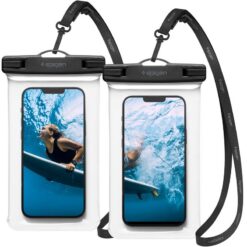 Veekindel kott kuni 6.9" telefonile, läbipaistev, komplektis 2tk, IPX8, A601, Spigen