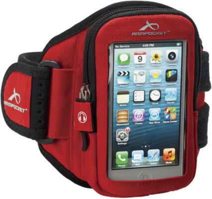 Spordikott käele, i-35, Apple iPhone 12 mini / 13 mini / 6 / 7 / 8 / SE (2020/2022), M suurusega rihm, punane, Armpocket