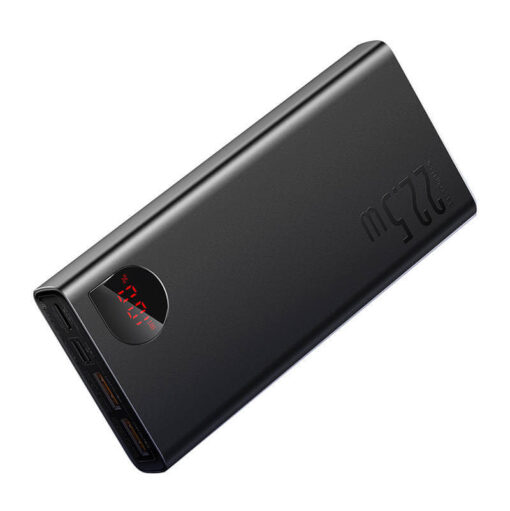 Akupank 2x USB + USB-C pesaga, 20.000 mAh, 22.5W, metallist korpus, must, Baseus - Image 5