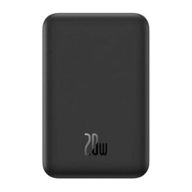 Akupank juhtmevaba laadimisega + USB-C pesaga, 5000 mAh, 20W, MagSafe, must, Magnetic Mini, Baseus