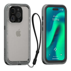 Veekindel tugev kaitseümbris Total Protection, Apple iPhone 15 Pro, IP68, titaanium-hall, Catalyst