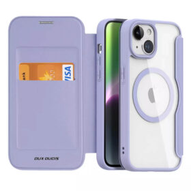 Kaitseümbris kaanega Skin X Pro MagSafe, Apple iPhone 15, helelilla, Dux Ducis
