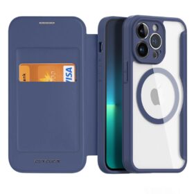 Kaitseümbris kaanega Skin X Pro MagSafe, Apple iPhone 15 Pro, sinine, Dux Ducis