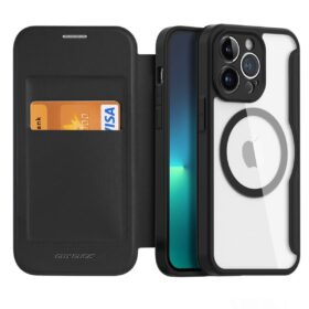 Kaitseümbris kaanega Skin X Pro MagSafe, Apple iPhone 15 Pro Max, must, Dux Ducis