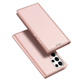 Kaitseümbris kaanega Skin Pro, Samsung Galaxy S23 Ultra, roosakuldne, Dux Ducis