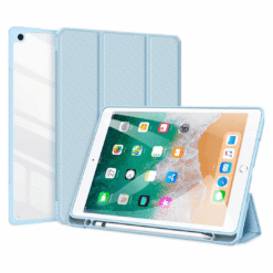 Kaitsekaaned Toby, Apple iPad 9.7" 2017/2018, helesinine, puutepliiatsi pesaga, Dux Ducis