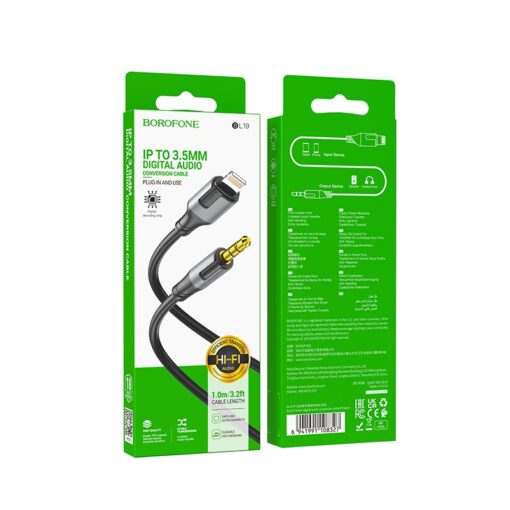 Helikaabel Borofone BL19 Lightning to 3.5mm must - Image 4